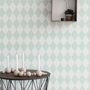 FERM LIVING tapeta Harlequin šedá
