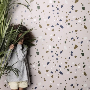 FERM LIVING tapeta Half Moon černá