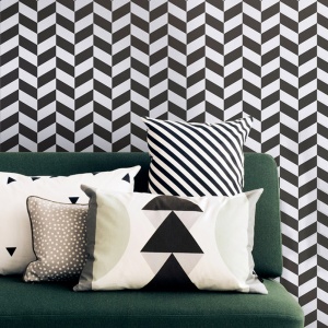 FERM LIVING tapeta Half Moon černá
