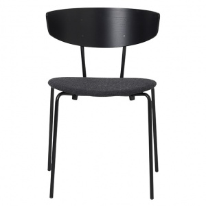 židle Herman Chair s polstrováním černá/tmavě šedá