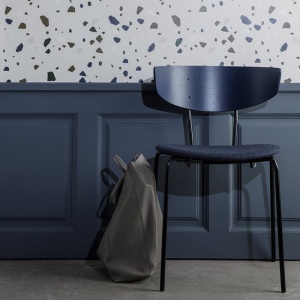 FERM LIVING židle Herman Chair s polstrováním tmavě modrá/tmavě modrá