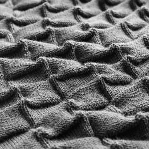 DESIGN HOUSE STOCKHOLM pléd Curly Throw tmavě modrý