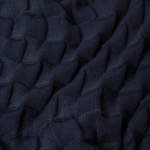 DESIGN HOUSE STOCKHOLM pléd Curly Throw tmavě modrý