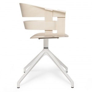 DESIGN HOUSE STOCKHOLM židle Wick chair s otočnou základnou bílá