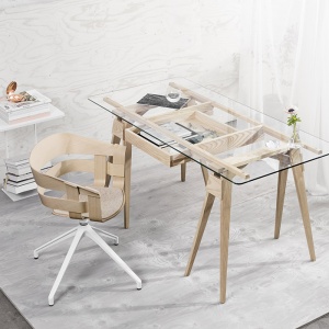 DESIGN HOUSE STOCKHOLM židle Wick chair s otočnou základnou bílá