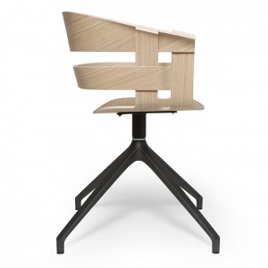 DESIGN HOUSE STOCKHOLM židle Wick chair s otočnou základnou tmavě šedá