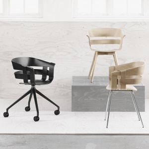 DESIGN HOUSE STOCKHOLM židle Wick chair s otočnou základnou tmavě šedá