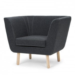 DESIGN HOUSE STOCKHOLM křeslo Nest Easy chair tmavě šedá