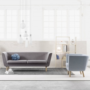 DESIGN HOUSE STOCKHOLM křeslo Nest Easy chair tmavě šedá