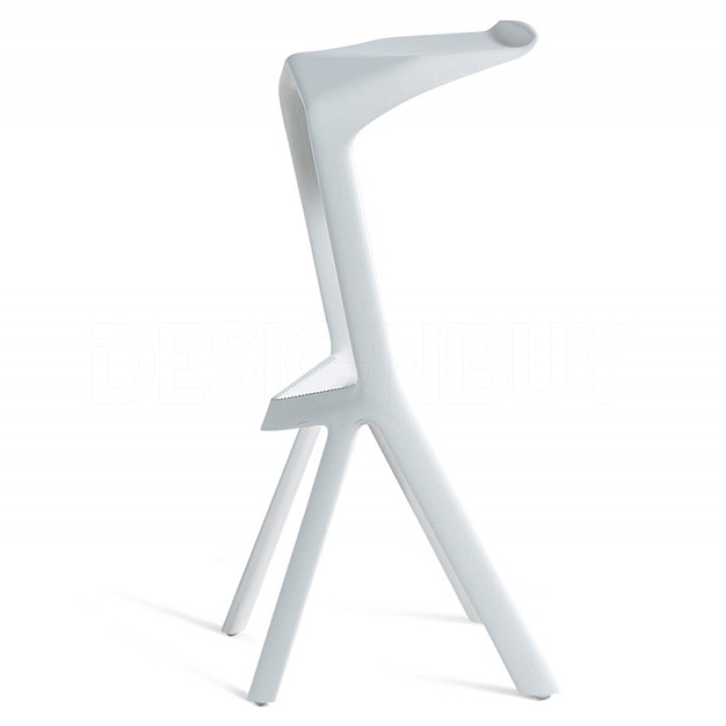 PLANK barová židle Miura bílá