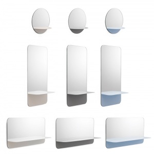 NORMANN COPENHAGEN zrcadlo Horizon kulaté šedé