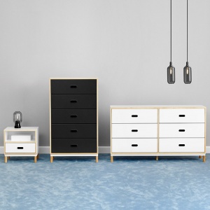 NORMANN COPENHAGEN komoda Kabino s pěti zásuvkami šedá