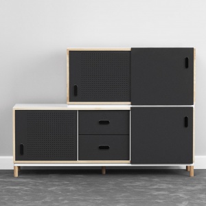 NORMANN COPENHAGEN komoda Kabino s pěti zásuvkami šedá