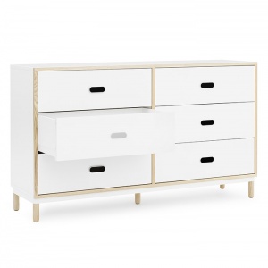 NORMANN COPENHAGEN komoda Kabino se šesti zásuvkami šedá