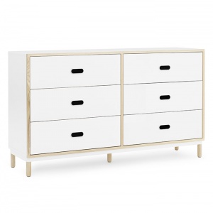 NORMANN COPENHAGEN komoda Kabino se šesti zásuvkami bílá