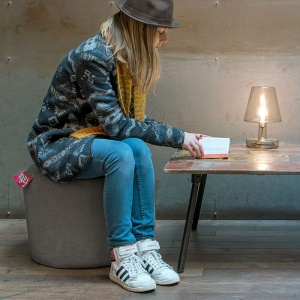 FATBOY taburet Point Stonewashed tmavě modrý