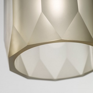 LASVIT závěsné svítidlo Polygon amber matné