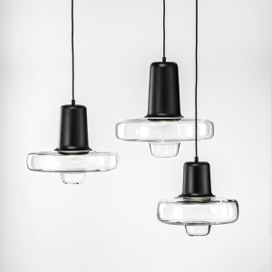 LASVIT závěsné svítidlo Spin Light střední černé matné