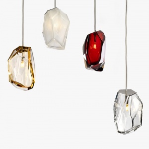 LASVIT závěsné svítidlo Crystal Rock opál