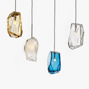 LASVIT závěsné svítidlo Crystal Rock opál