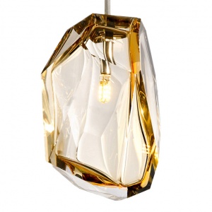 závěsné svítidlo Crystal Rock amber
