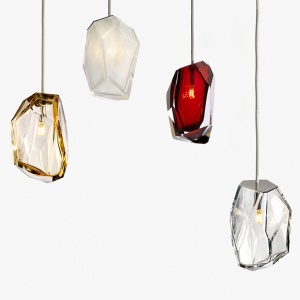 závěsné svítidlo Crystal Rock modré