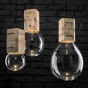 LASVIT závěsné svítidlo Moulds malé amber