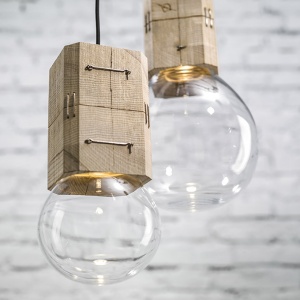 LASVIT závěsné svítidlo Moulds malé amber