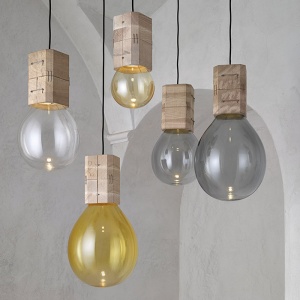 LASVIT závěsné svítidlo Moulds malé amber