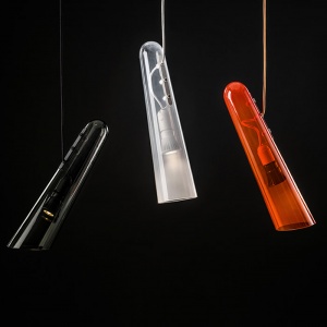 BROKIS závěsné svítidlo Flutes 15 kouřově šedé