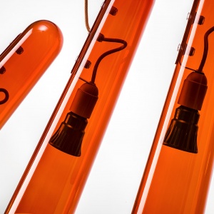 BROKIS závěsné svítidlo Flutes 15 kouřově šedé