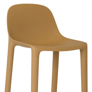 EMECO barová židle Broom nízká hnědá