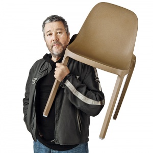 EMECO barová židle Broom nízká tmavě šedá