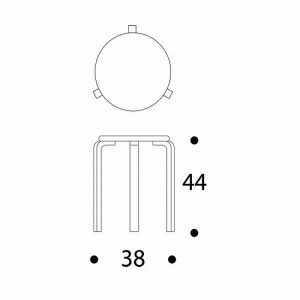 ARTEK stolička Stool 60 bílá/přírodní