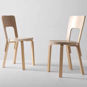 ARTEK židle Chair 66 černá/přírodní