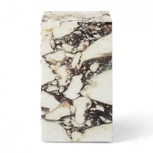 AUDO (MENU) stolek Plinth vysoký Rose Calacatta Viola Marble