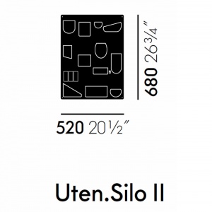 VITRA nástěnný organizér Uten.Silo II malý červený