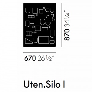 VITRA nástěnný organizér Uten.Silo I velký bílý