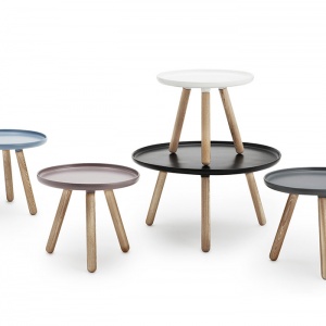 NORMANN COPENHAGEN odkládací stolek Tablo kulatý velký modrá/přírodní