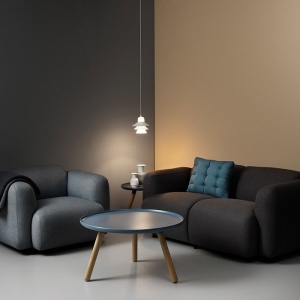 NORMANN COPENHAGEN odkládací stolek Tablo kulatý velký modrá/přírodní
