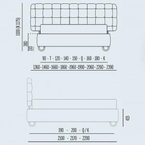 NOCTIS postel Hug 05 Low H27 140x200