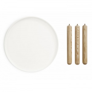NORMANN COPENHAGEN odkládací stolek Tablo kulatý malý bílá/bílá