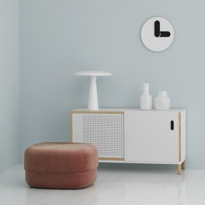 NORMANN COPENHAGEN nástěnné hodiny Bold bílé