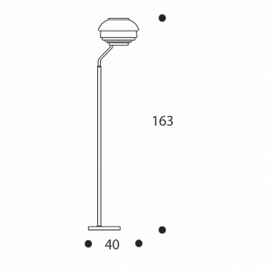ARTEK stojací lampa A808 černá mosaz