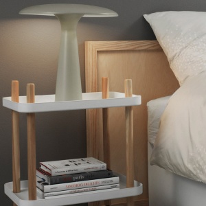 NORMANN COPENHAGEN stolní lampa Shelter světle šedá