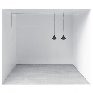 FLOS závěsné svítidlo String Light Cone černé 12m kabel