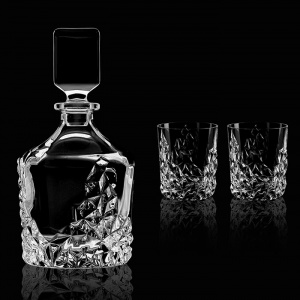 NACHTMANN láhev s uzávěrem a sklenice na whisky Sculpture