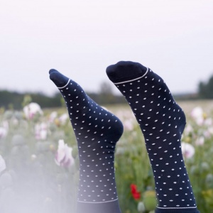 V PÁRU ponožky Navy Dotty vel. L