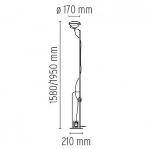 FLOS stojací lampa Toio LED červená