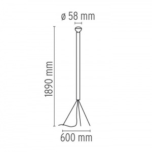 FLOS stojací lampa Luminator antracit